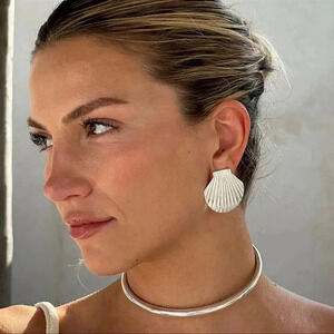Seashell Stainless Steel Waterproof Earrings